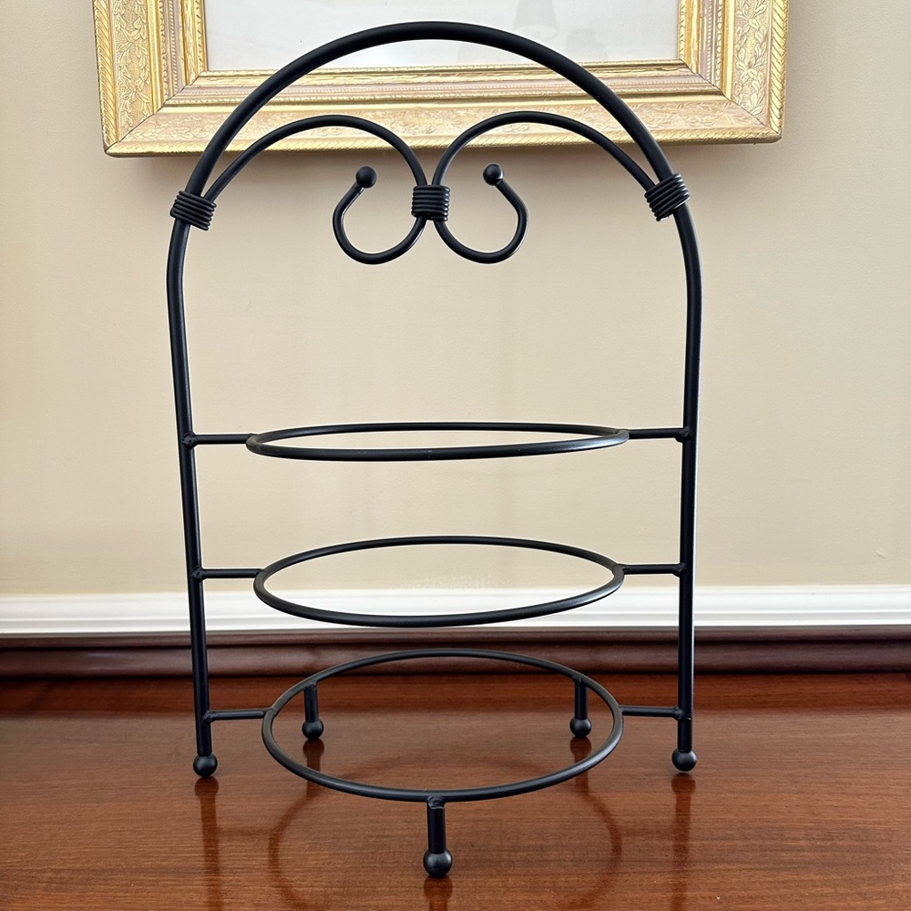 Southern Living At Home, Black Iron plate stand.